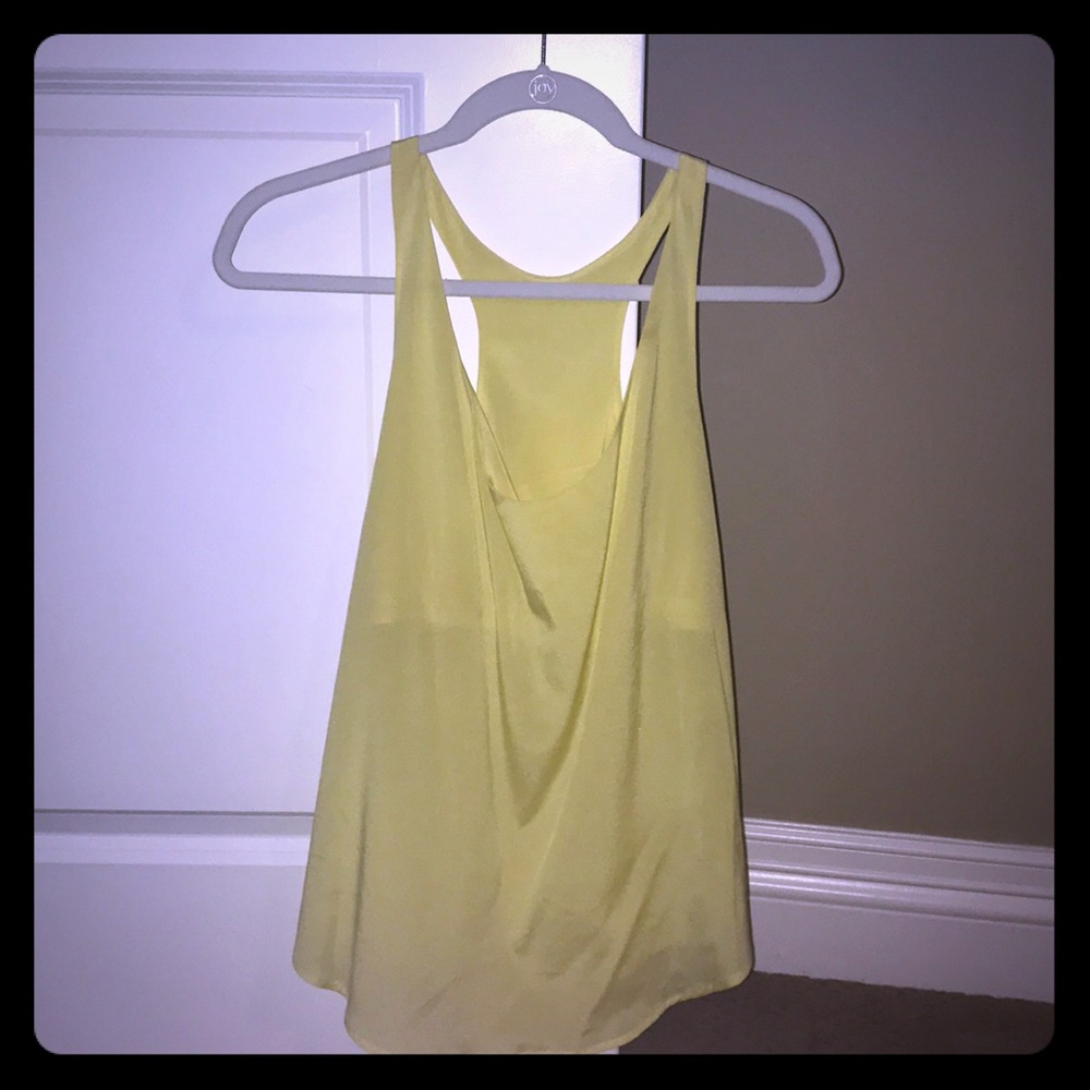 Yellow T back tank top. Never worn